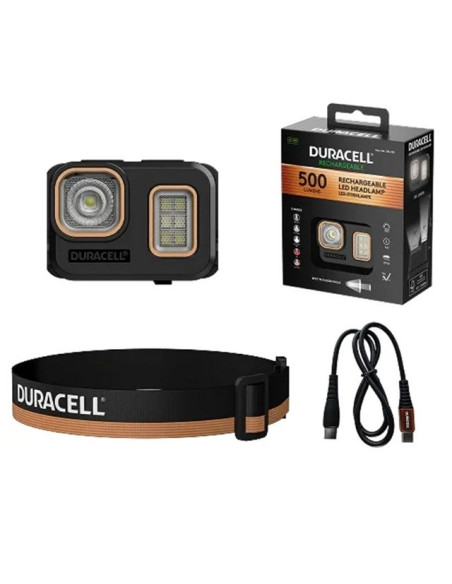 Duracell Dh500R Latarka Czołowa Czarny, Pomarańczowy