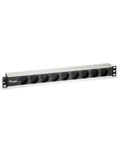 Equip 333292 Rozdzielacz Zasilania Pdu 9 X Gniazdo Sieciowe 1U Czarny, Srebrny 2