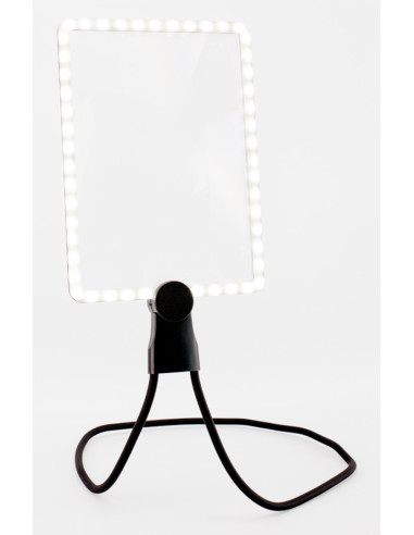 Realpower Led-Lupe Hl-1,Rechteckige Led-Leselupe Zum Umhă¤Nge