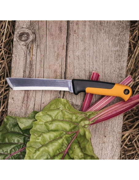 Fiskars 1062830 Nożyk Czarny, Żółty Stałe Ostrze Noża