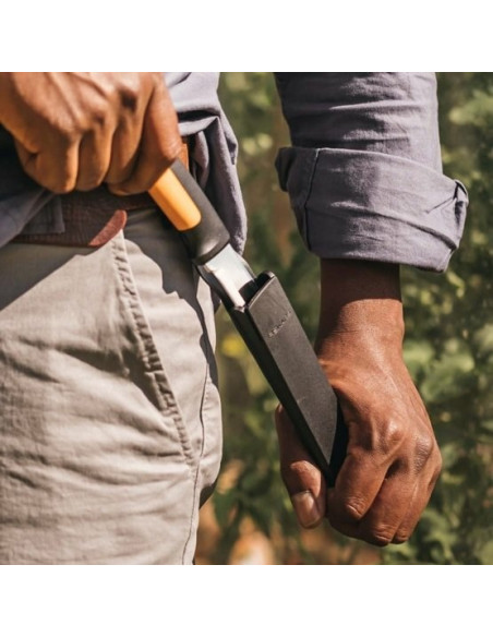 Fiskars 1062830 Nożyk Czarny, Żółty Stałe Ostrze Noża