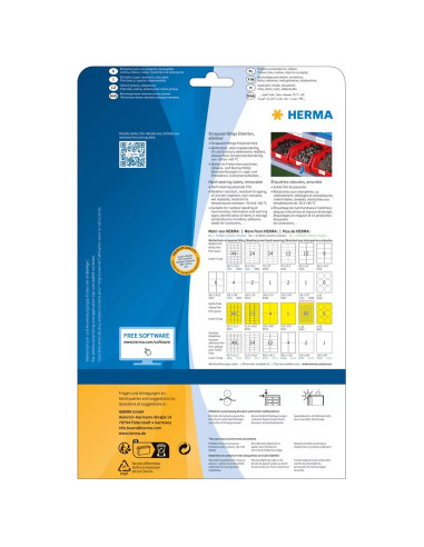 Herma 4577 Samoprzylepne Etykiety Wyjmowana Biały 20 Szt.