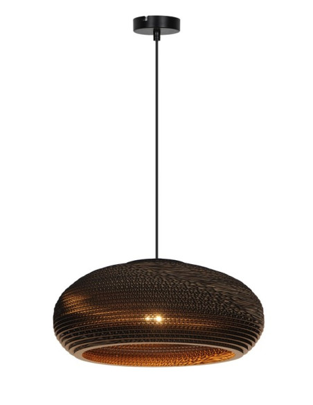 Pendant Light Paper E27 Brown/Black