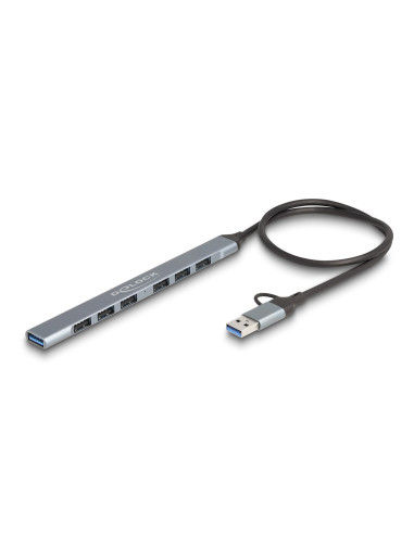 Delock 64273 Huby I Koncentratory Usb 3.2 Gen 1 (3.1 Gen 1) Type-C 5000 Mbit/S Szary