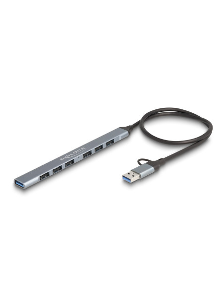 Delock 64273 Huby I Koncentratory Usb 3.2 Gen 1 (3.1 Gen 1) Type-C 5000 Mbit/S Szary