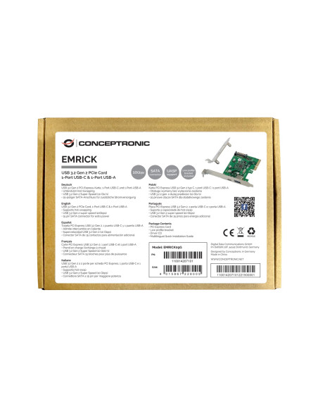Conceptronic Emrick09G Adapter Wewnętrzny Usb 3.2 Gen 2 (3.1 Gen 2)