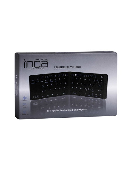 Inca Ibk-579Bt Klawiatura Dom Bluetooth Metaliczny, Srebrny