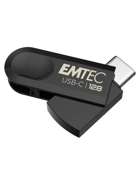 Emtec C280 Pamięć Usb 128 Gb Usb Type-C 3.2 Gen 1 (3.1 Gen 1) Czarny