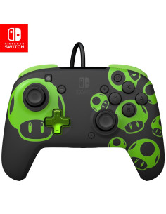 Pdp Rematch: 1-Up Glow In The Dark Czarny, Zielony Usb Gamepad Analogowa/Cyfrowa Nintendo Switch, Nintendo Switch Oled 2