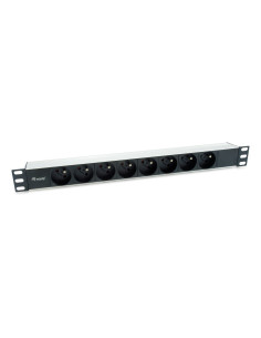 Equip 333313 Rozdzielacz Zasilania Pdu 8 X Gniazdo Sieciowe 1U Czarny, Srebrny