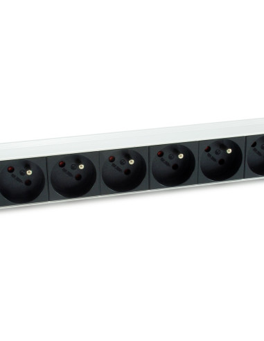 Equip 333313 Rozdzielacz Zasilania Pdu 8 X Gniazdo Sieciowe 1U Czarny, Srebrny