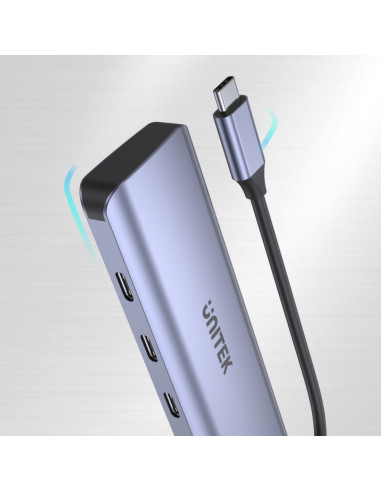 Unitek Hub Usb-C 3.1, 4X Usb-C, 5 Gbps, H1107K