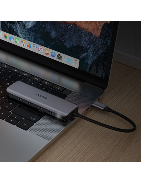 Unitek Hub Usb-C 3.1, 4X Usb-C, 5 Gbps, H1107K