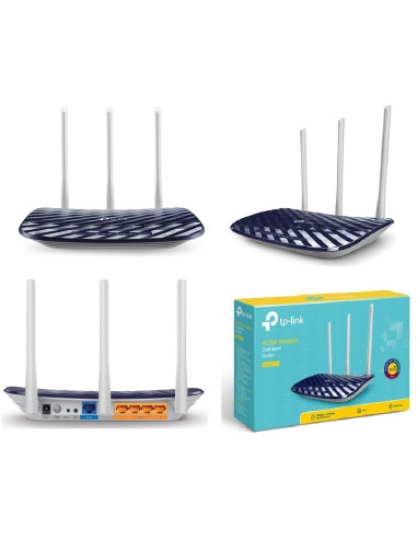 Tp-Link Archer C20 Ac750 V4.0 Router Bezprzewodowy Fast Ethernet Dual-Band (2.4 Ghz/5 Ghz) Granatowy (Marynarski)