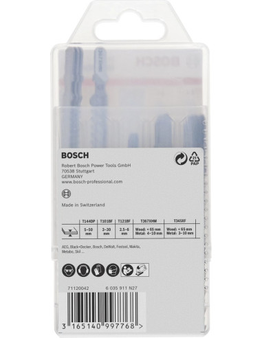 Bosch 2 607 011 438 Wyrzynarka, Piła Wyrzynarkowa Oraz Ostrze Do Piły Tarczowej Ostrze Wyrzynarki Węglik 15 Szt.