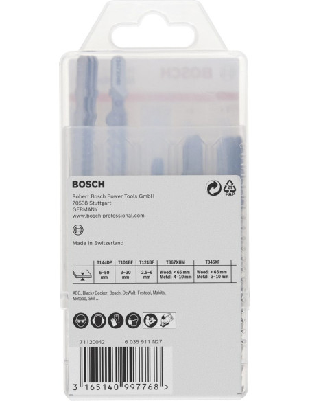 Bosch 2 607 011 438 Wyrzynarka, Piła Wyrzynarkowa Oraz Ostrze Do Piły Tarczowej Ostrze Wyrzynarki Węglik 15 Szt.