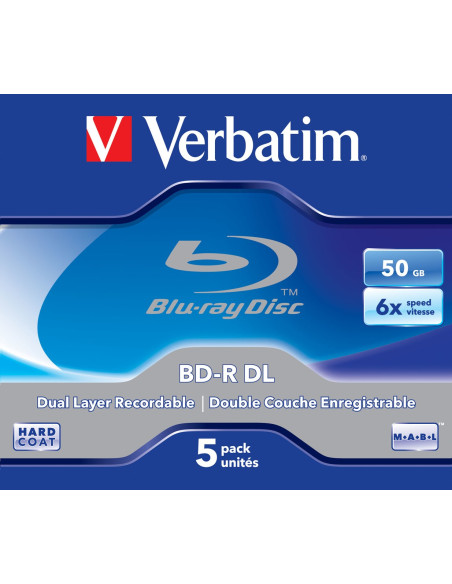 Płyta Bdr Verbatim 43748 (50Gb  6X  5Szt.  Slim Case)