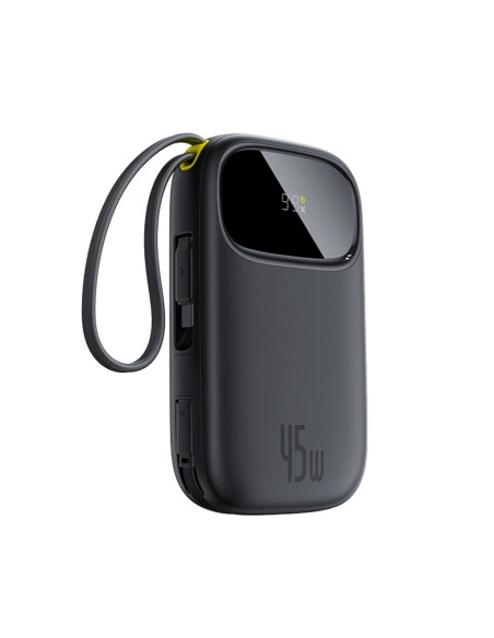 Powerbank Baseus Enerfill Fc31 Qpow3 20000Mah 45W Z Wyświetlaczem Z Kablami Usb-C I Lightning - Czarny