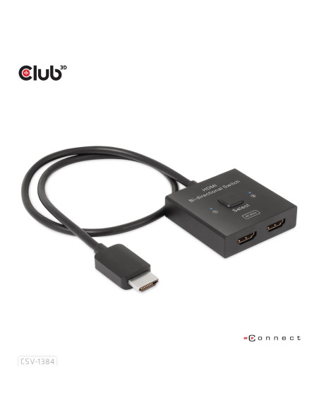 Club3D Csv-1384 Przełącznik Kvm Czarny