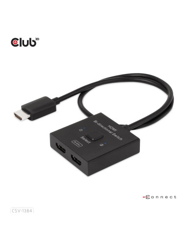 Club3D Csv-1384 Przełącznik Kvm Czarny