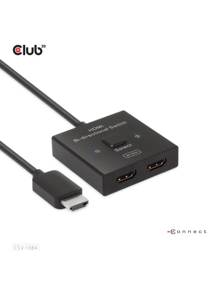 Club3D Csv-1384 Przełącznik Kvm Czarny
