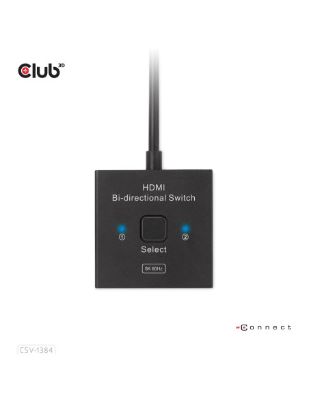 Club3D Csv-1384 Przełącznik Kvm Czarny
