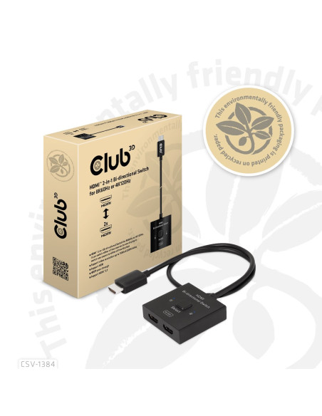 Club3D Csv-1384 Przełącznik Kvm Czarny