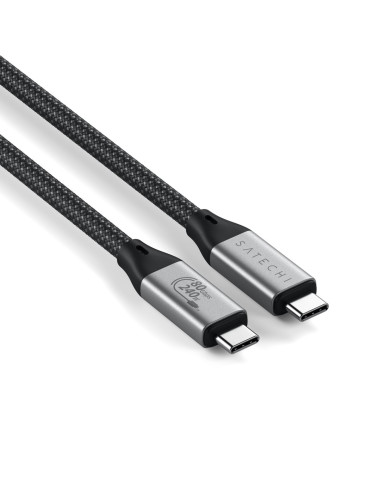 Satechi Usb4 V2 Pro Cable Kabel Usb Usb4 Gen 4X2 1,2 M Usb C 120 Gbit/S 240 W Srebrny, Czarny