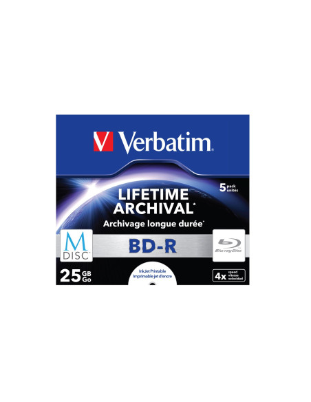 Bd-R Verbatim 25Gb 4X Jewel Case