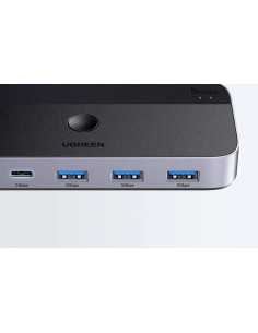 Ugreen Przełącznik Switch Usb 3.0  Cm662, 2X4 Out (Czarny) 2