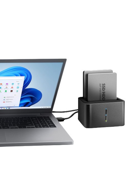 Axagon Adsa-D25 Stacja Dokująca Do Dysków Twardych Usb 3.2 Gen 1 (3.1 Gen 1) Type Micro-B Czarny