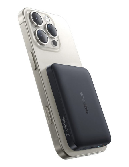Powerbank Baseus Enerfill Fm11 Ultra-Mini 10000Mah 22,5W Kompatybilny Z Magsafe Z Kablem Baseus Simple Usb-C 20V/3A 30Cm - Czarn