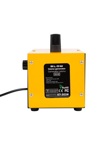 Generator Ozonu Blow Oz-03 Pomarańczowy Ozonator 60 000 Mg/H 140W