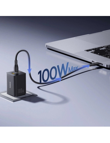 Ładowarka Sieciowa Baseus Enerfill Fe11 100W 2 X Usb-C + Usb-A - Czarna