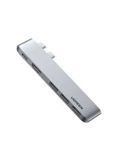Ugreen  Wielofunkcyjny Hub 2X Usb Typ C Na Usb Typ C Pd (Thunderbolt 3, 100W, 4K@60 Hz, 10 Gbps) / Hdmi 4K@30 Hz / 3X Usb 3.0 Do