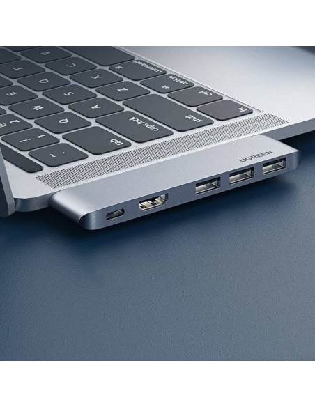 Ugreen  Wielofunkcyjny Hub 2X Usb Typ C Na Usb Typ C Pd (Thunderbolt 3, 100W, 4K@60 Hz, 10 Gbps) / Hdmi 4K@30 Hz / 3X Usb 3.0 Do