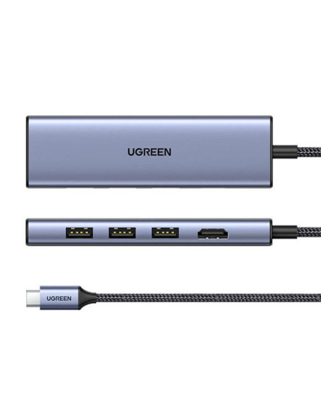 Ugreen Adapter Hub  Cm511 Usb-C Do Hdmi, 3X Usb-A 3.0, Sd/Tf