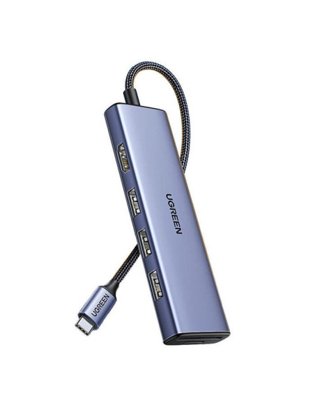 Ugreen Adapter Hub  Cm511 Usb-C Do Hdmi, 3X Usb-A 3.0, Sd/Tf