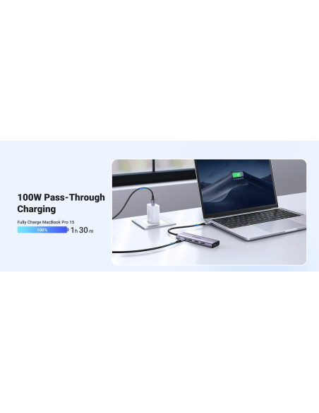 Ugreen Adapter Hub  Cm511 Usb-C Do Hdmi, 3X Usb-A 3.0, Sd/Tf