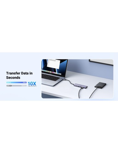 Ugreen Adapter Hub  Cm511 Usb-C Do Hdmi, 3X Usb-A 3.0, Sd/Tf
