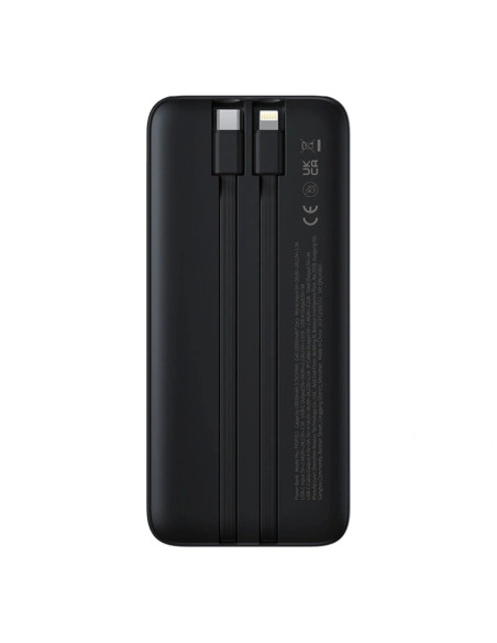 Powerbank Baseus Lipow 10000Mah 22.5W Z Podwójnym Wbudowanym Kablem Z Wyświetlaczem (Z Dodatkowym Czarnym Kablem Baseus Simple U