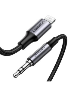 Ugreen  Kabel Przewód Audio Aux Mfi Lightning - 3,5 Mm Mini Jack 1 M Szary