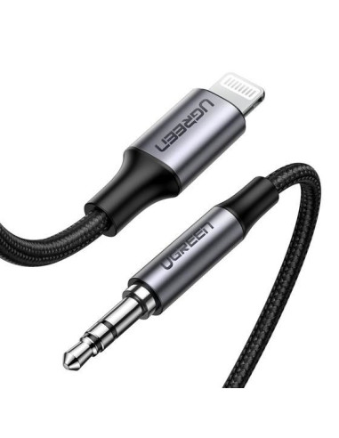 Ugreen  Kabel Przewód Audio Aux Mfi Lightning - 3,5 Mm Mini Jack 1 M Szary