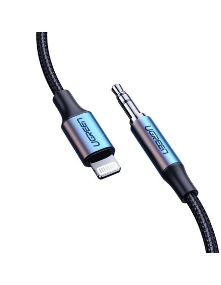 Ugreen  Kabel Przewód Audio Aux Mfi Lightning - 3,5 Mm Mini Jack 1 M Szary