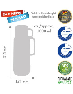 Rotpunkt Termos Szklany Poj. 1,0 L, Shiny Fox (Rud 2