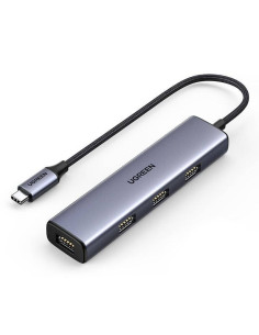 Ugreen  Rozdzielacz Hub Usb Typ C - 4X Usb 3.2 Gen 1 Srebrny