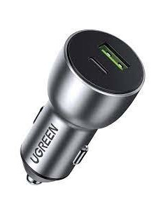 Ugreen  Ładowarka Samochodowa Usb / Usb Typ C Quick Charge 3.0 Power Delivery 36 W 3 A Szary