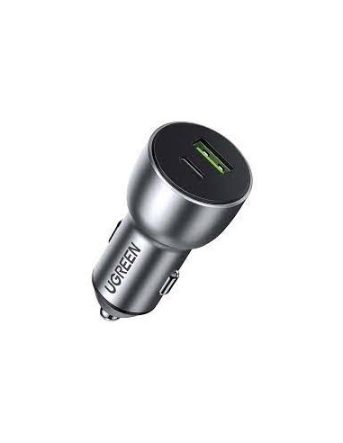 Ugreen  Ładowarka Samochodowa Usb / Usb Typ C Quick Charge 3.0 Power Delivery 36 W 3 A Szary