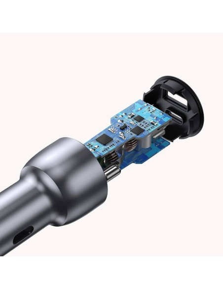 Ugreen  Ładowarka Samochodowa Usb / Usb Typ C Quick Charge 3.0 Power Delivery 36 W 3 A Szary