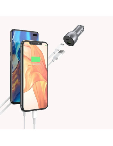 Ugreen  Ładowarka Samochodowa Usb / Usb Typ C Quick Charge 3.0 Power Delivery 36 W 3 A Szary